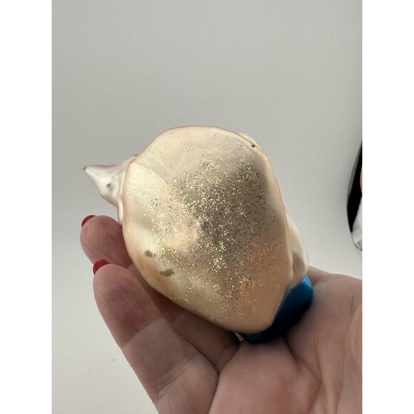 Christopher Radko Pink Conch Shell w/ Bucket Glass Ornament 3 Inch 2000s - Picture 4 of 5